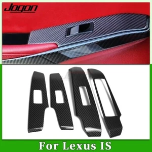 Cubiertas de botón elevador de ventana interior de carbono para Lexus IS300 IS350 500 F SPORT 2021-24 - Imagen 1 de 12