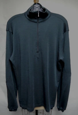 IBEX Men's Charcoal Grey Superwash Merino Wool 1/2 Zip Size XL EUC - Image 1 of 4