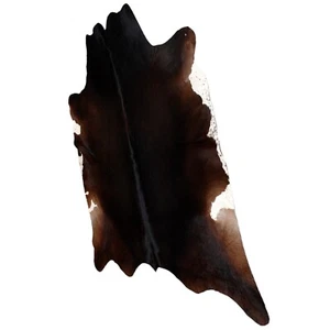 Premium Dark Brown & White Medium Cowhide Rug – Elegant & Versatile - Zdjęcie 1 z 7