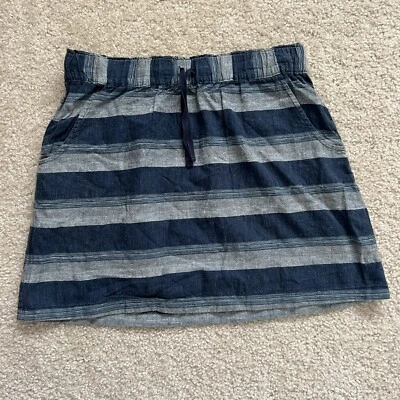 Falda de playa Patagonia Island cáñamo para mujer talla XS azul a rayas bolsillos STY58480 Foto 1 de 4