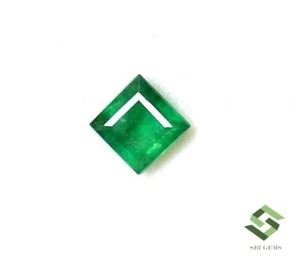 Piedra preciosa suelta de corte cuadrado esmeralda natural certificada de 6,25 x 6,25 mm 1,31 CTS - Imagen 1 de 8