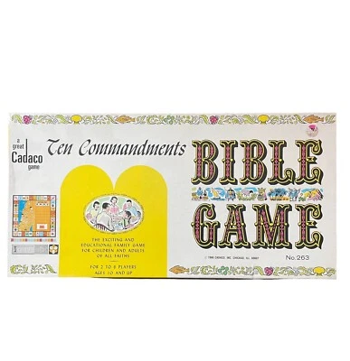 Cadaco Ten Commandments Bible Game Vintage 1966 Religious Family Board Game - Image 1 of 4
