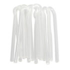 (R Shape Tube Flat Tip)10Pcs Bte Preformed Sound Tube Silicone Replacement Gsa