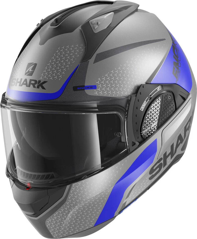 CASCO MODULARE SHARK EVO GT ENCKE MAT BLU MENTONIERA RIBALTABILE TG S - Image 1 of 1