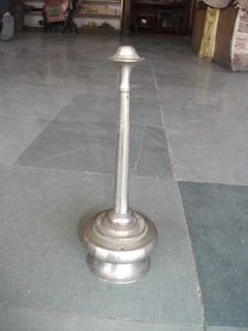 Vintage Brass Handcrafted Disc Shape Engraved Rose Water Bottle / Sprinkler - Picture 1 of 9