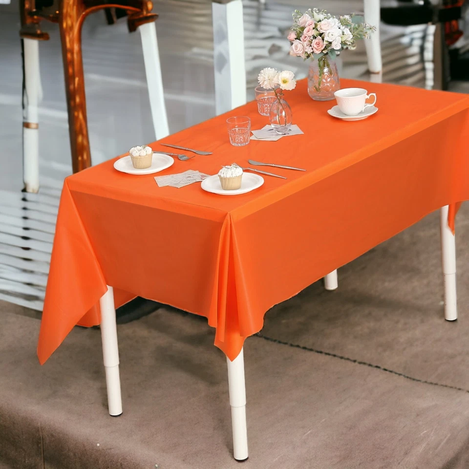 Manteles desechables de plástico para banquetes fiesta 54" x 100/300 pies Foto 1 de 1
