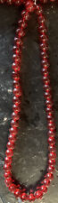 8mm Red Clear Round glass beads exactly as pictured. 5 strands 255 beads