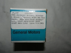 1985 Chevy Truck Suburban Blazer CK Body Side Upper Stripe LH 15593463 Blue - Picture 1 of 3