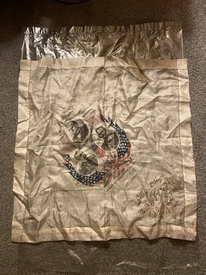 西班牙美国战争时代 c. 1898 爱国丝绸横幅“马尼拉捕获” — 第 1/4 张图片