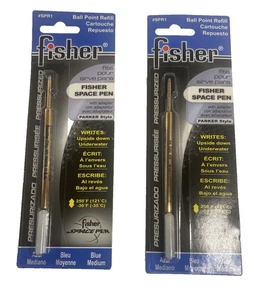2 Fisher Space Stift Druck Tintenminen blau Medium SPR1 Parker Stil versiegelt - Bild 1 von 9