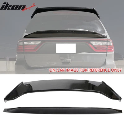 Fits 21-25 Dodge Durango Duckbill Style Trunk Lip + Roof Spoiler Gloss Black ABS - Image 1 of 4