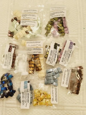 Czech Glass 2 Hole Carrier Beads Large Lot Multi Color 9 X 17mm Qty 16 - Image 1 of 4