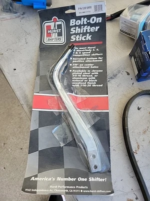 Hurst Comp Plus 4 Speed 5386900 6900 Chrome Steel  13-1/2" Long shifter stick - Image 1 of 3