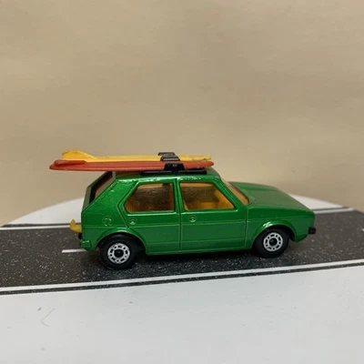 Matchbox Lesney Superfast #7 1976 VW Volkswagen Golf Hatchback Green w/Boards NM - Image 1 of 4