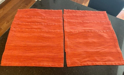 (8) Manteles individuales de tela de hierba para cajón y barril ~ 14" x 19" ~ algodón tejido ~🌶️Color chile Foto 1 de 4