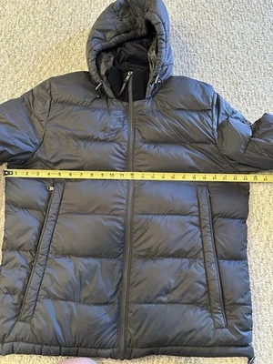 Michael Kors Down Gray Hoodie Mens Puffer Jacket Size Medium - Image 1 of 4