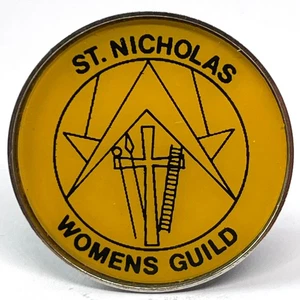 St Nicholas Womens Guild Organisation Group Vintage Yellow Lapel Pin Badge - Picture 1 of 2