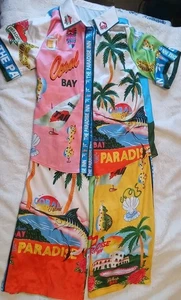 PARADISE INN Divertido Juego de 2 Piezas de Salón Diurno para Mujer SM - MED Playa/Viaje NUEVO - Imagen 1 de 7