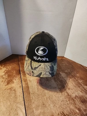 Kubota Camo Adjustable Tractor Farm Equipment Strap Back Hat Cap Mossy Oak OSFM  - Image 1 of 4