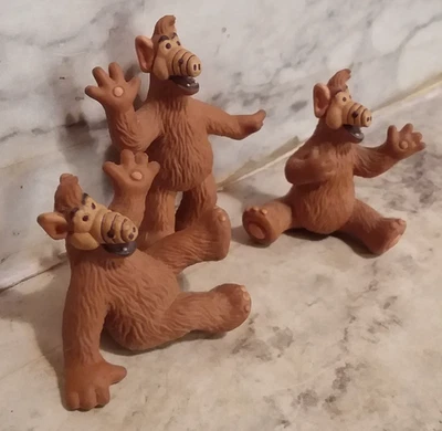 Juego de 3 figuras Russ ALF Soft PVC de 2 1/2" 1988 de colección - programa de televisión Alien Life Form Foto 1 de 4