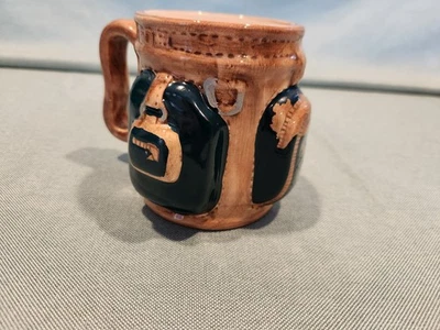 3D Hand Painted Golf Bag Coffee Tea Mug Cup Made In Taiwan - Image 1 of 4