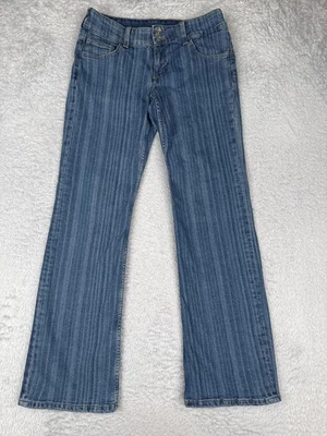 Pantalones de mezclilla H&M divididos para mujer 10 azules corte bota tiro medio elásticos informales Foto 1 de 4