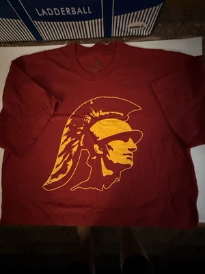 Camiseta roja con logotipo de cabeza de troyanos de USC para hombre talla 2XL cuadro Foto 1 de 3