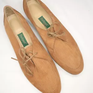 Rockport Lace Detail Loafer Tan Suede Leather Womens 8W - Picture 1 of 9