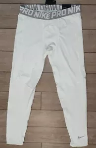 New Nike Boys Pro Dri-Fit Training Tights BV3516-100 WHITE XL. MSRP 30.00 - Picture 1 of 7