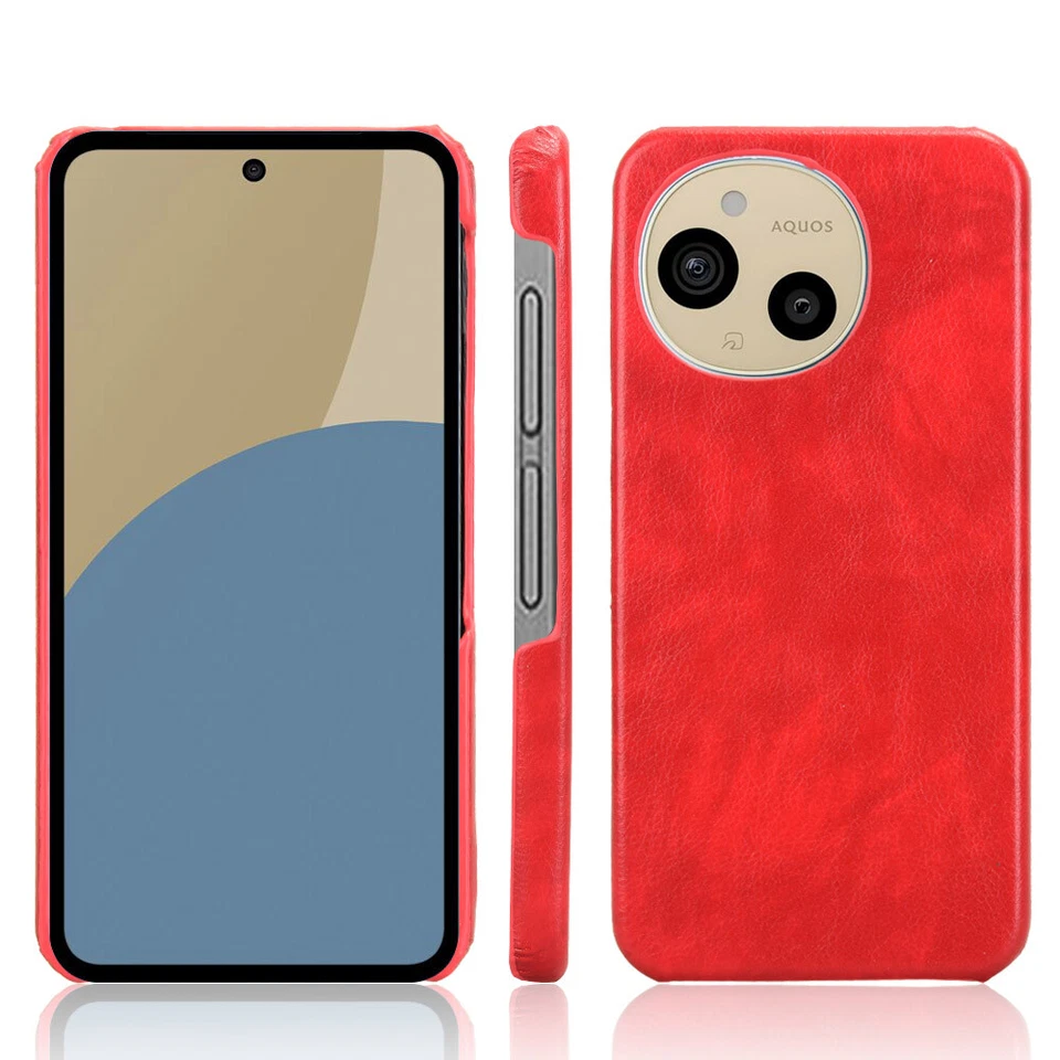 For Sharp Sense 9 /SH-M29, Luxury Hybrid PU Leather Hard Bumper Slim Case Cover - Image 1 of 4