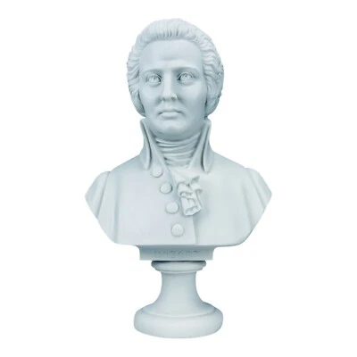 Statue sculpture en marbre moulé musicien musicien buste tête buste Mozart - Photo 1/4