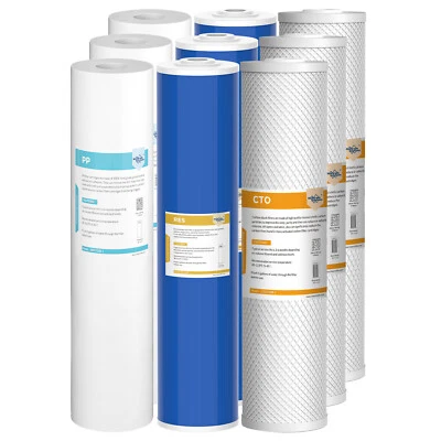 3 Stage 20"x4.5" PP Resin CTO Carbon Water Softener Filter Whole House Cartridge - Image 1 of 4