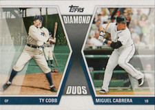 2011 Topps Diamond Duos Ty Cobb Miguel Cabrera #DD-CC MLB Baseball Card