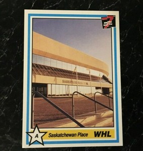 SASKATCHEWAN PLACE Saskatoon Blades 1990-91 7th Inning Sketch WHL #93 Free Ship