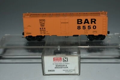 N Scale MTL 59020 Bangor & Aroostook 40' Single Door Reefer 8550 C19161 - Image 1 of 2