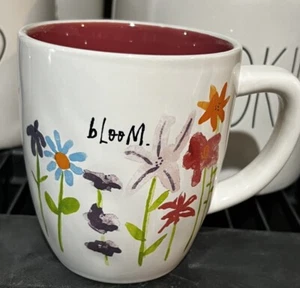 Taza de té de café Rae Dunn acuarela floral flor rosa interior rara difícil de encontrar - Imagen 1 de 1