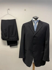 TRAJE ARMANI COLLEZIONI 2 PIEZAS LANA PURA CON CACHEMIR EN CARBÓN 44R TRS W38 L33 EC - Imagen 1 de 12