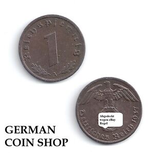 1 Reichspfennig Kupfer 1937 1938 1939 A B D E F G J - bitte auswählen