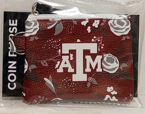 Texas A&M University Rose Stem Coin Purse Collegiate Game Day Outfitters Cover