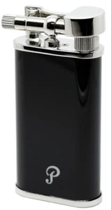 Peterson Pipe Lighter Black and Chrome Finish - Picture 1 of 5