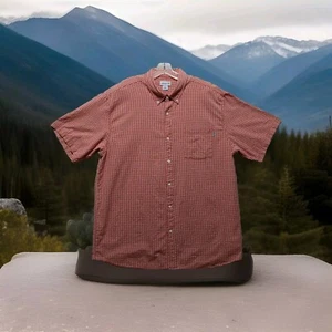 Carhartt Shirt Men's 2XL XXL Red/White Relaxed Fit S/S Button Down Cotton Casual - Picture 1 of 15