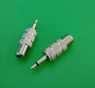 (1 PC)  F Female to 3.5 mm Male Coaxial Connector - USA Seller - Imagem 1 de 2