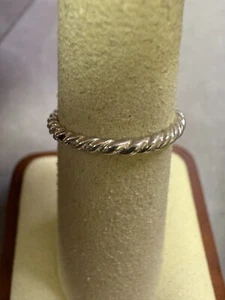 Vintage Twisted Rope 925 Sterling Silver Beauty Stackable Ring Size 6 4846 - Picture 1 of 5