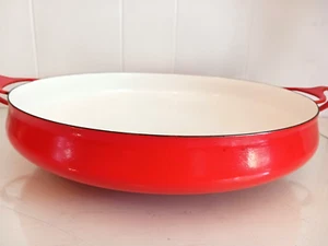 Dansk Kobenstyle Denmark Orange Enamel Paella Pan 13.5" 4 Ducks Jens Quistga VIN - Picture 1 of 9