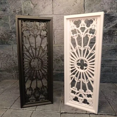 1:12 Scale Dolls House Miniatures Retro Royal Floor-to-ceiling Windows Unpainted - Image 1 of 4