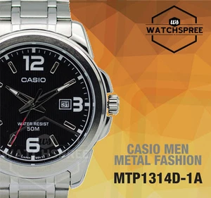 Casio Classic Series Men's Analog S.Steel Band Watch MTP1314D-1A MTP-1314D-1A - Picture 1 of 2