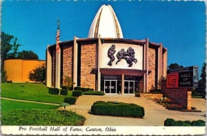 Exterior Salón de la Fama del Fútbol Profesional Cantón OHIO PMK 1977 POSTAL CONTINENTAL D11 - Imagen 1 de 2