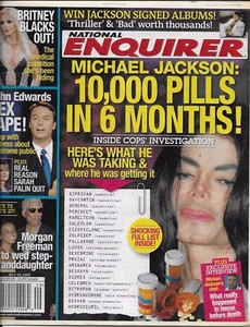 National Enquirer Magazine Michael Jackson Britney Spears Morgan Freeman 2009 - Picture 1 of 12