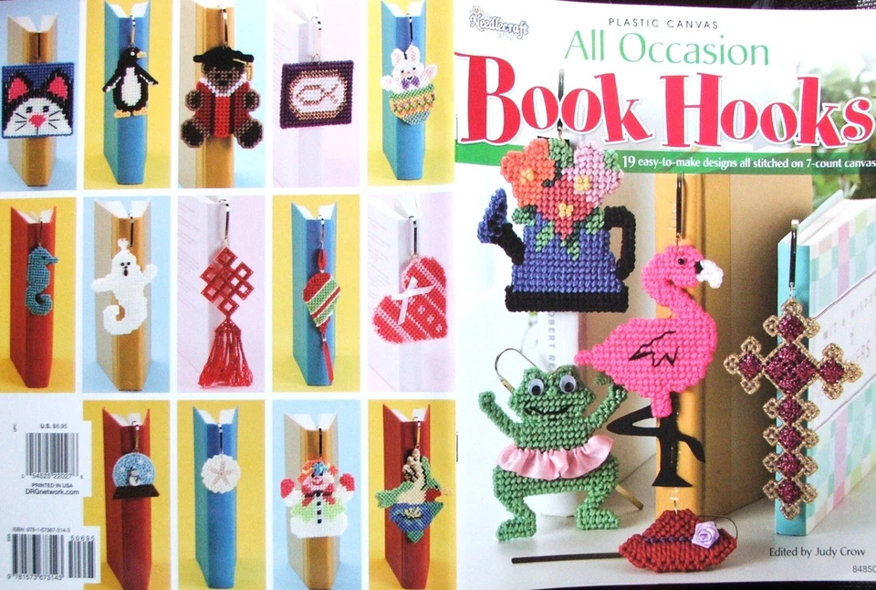 ALL Occasion Book HOOKS / BOOKMARKERS in Plastic Canvas Pattern Book ~19 Designs - Image 1 of 1