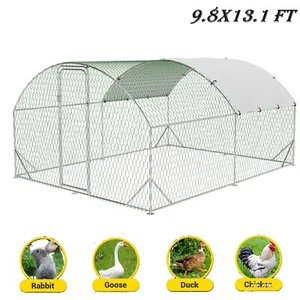 Large Metal Chicken Coop Dome Roof Poultry Cage Chicken Run Walk in Poultry Cage - Picture 1 of 9